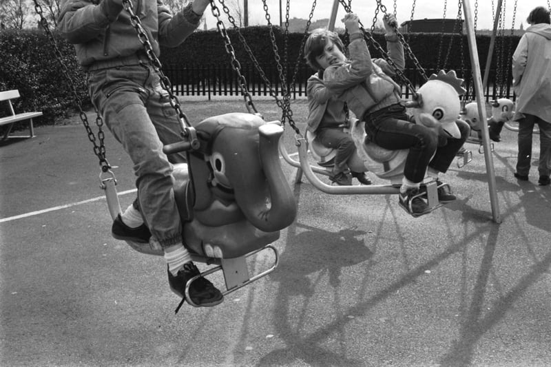 Parents complained that the swings in Edinburgh's Inverleith Park were dangerous in April 1984.