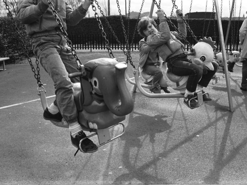 Parents complained that the swings in Edinburgh's Inverleith Park were dangerous in April 1984.