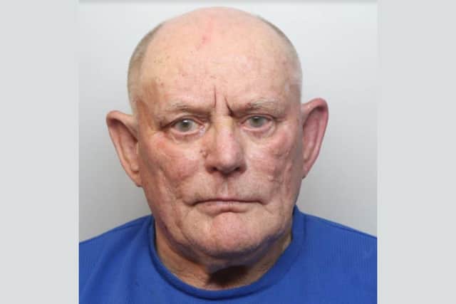 Roger Anderson, 76, formerly of Ravensdale Road, Dronfield Woodhouse has been found guilty of 14 charges – 12 counts of sexual assault, one count of messaging for a sexual purpose to a child under 16, and harassment of the girl’s carer. (Photo courtesy of Derbyshire Police)