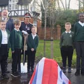 Local children joined the Chesterfield Mayor &amp; Mayoress &amp; HM Lord-Lieutenant to plant the tree