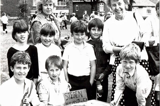 Retro Derbyshire - Codnor junior school international summer fair, 1980s.
