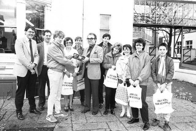 Hartlepool Mail newspaper boys and girls pictured during a visit to the old Hartlepool Mail office back in the 1980's.