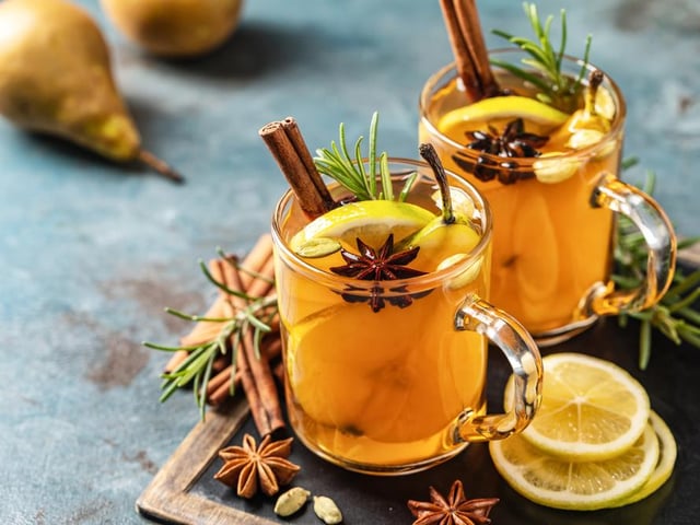 The hot toddy usually combines either brandy, whisky or dark rum with hot water and sugar or honey. This drink is a favourite throughout the winter period and proves popular at Christmas, ranking ninth in the list (Photo: Shutterstock)