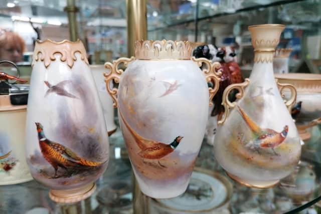 Part of the collection of pheasant themed porcelain.