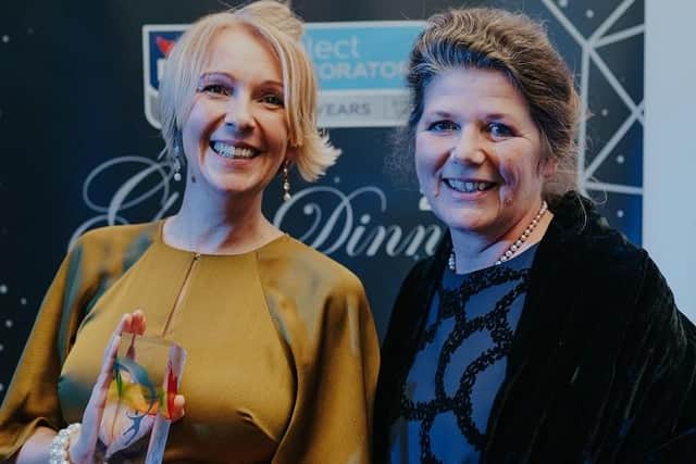 Nicola Lewis, left, with Dulux creative director Marianne Shillingford.