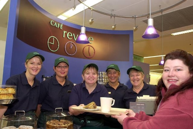 Cafe Revive opened in Marks and Spencers in 2002. It was opened by Louise Johnson.