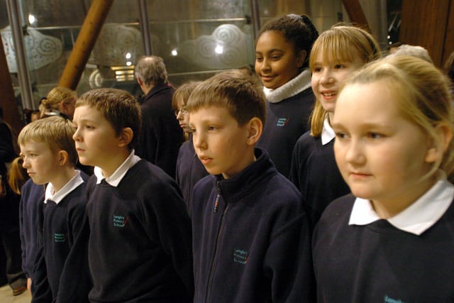 Pupils from Longley Primary Schoolat the Holocaust Memorial Ceremony at the winter Garden in 2005