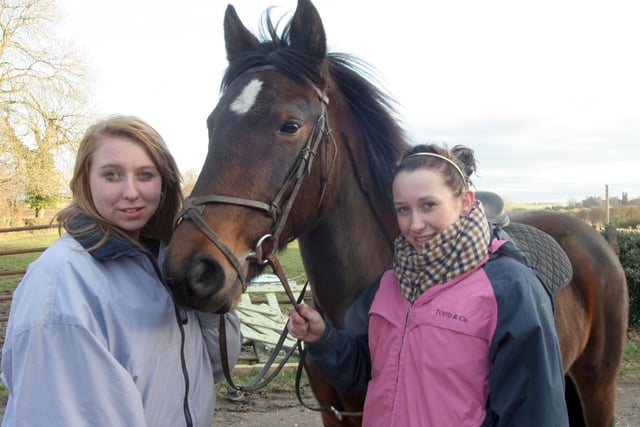 Vanessa Armitage, pictured with Solo and Jodie Viner-Jackson, did a sponsored horse ride for a cancer charity in 2007.