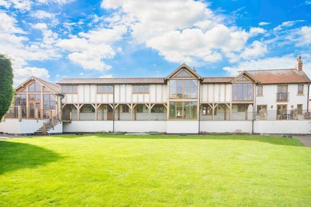 The £1 million property looks as spectacular from the rear as from the front. Its unique design almost gives it a marvellous medieval-type appearance.