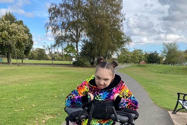 Alice Lee, 20, from Alfreton, gradually lost the ability to walk on her own.