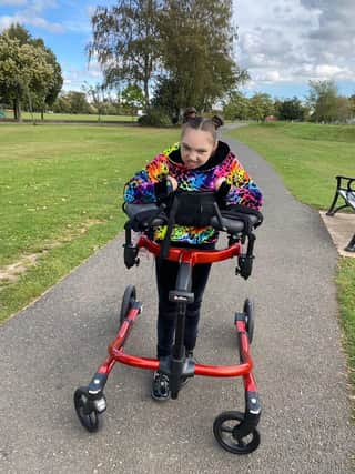 Alice Lee, 20, from Alfreton, gradually lost the ability to walk on her own.
