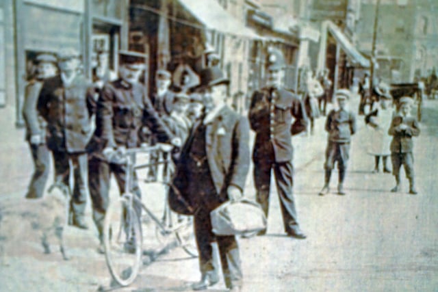 A photo taken lloking towards New Square from West Bars in 1910