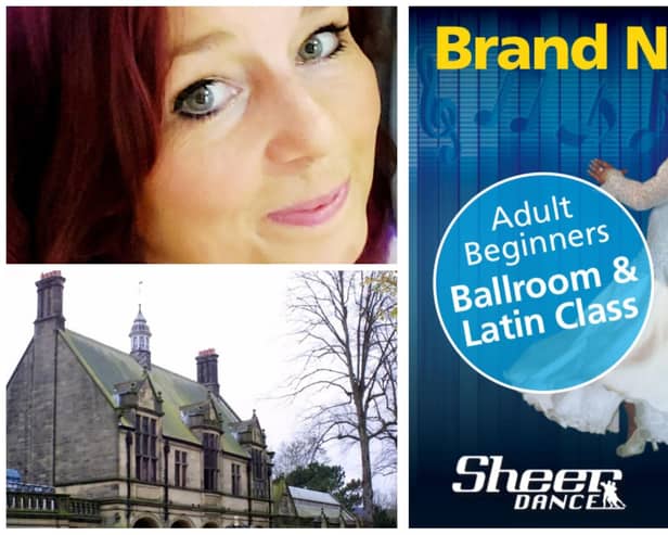 Jenny Sheeran, pictured top and right, will run the new adult beginners ballroom and Latin class at The Whitworth, Darley Dale, pictured below, every Tuesday from September 26, 2023.
