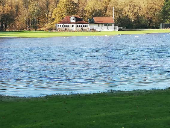 The floods caused major problems for Darley Dale Cricket Club. Pic courtesy of Darley Dale Cricket Club.