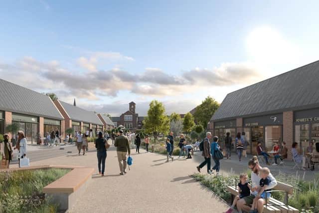 An impression of what the new town centre could look like. Image: NE Derbyshire District Council