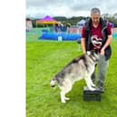Balto, who was a stray, was adopted by Sandra Heathcoate, a retired police officer from Derbyshire, two days before he was supposed to be put to sleep – and soon changed her life and brought smiles to vulnerable people across the county.
