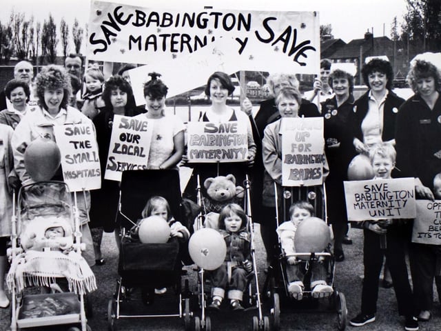 Babbington hospital closure protest, May 1988.