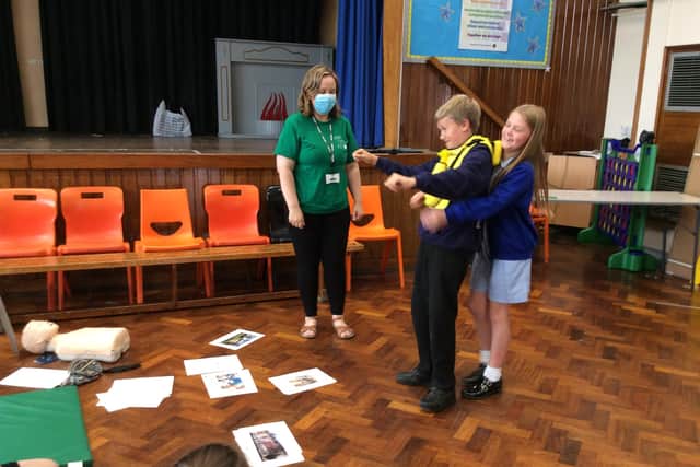 Children at Inkersall Primary Academy were taught crucial life saving tips, such as the heimlich maneuver