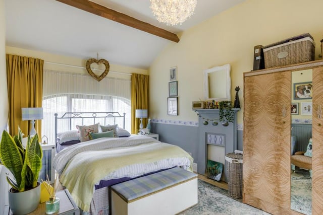 The cottage has three bedrooms and a bathroom on the first floor. An extension to the cottage uses the historic archway to provide a larger than average main bedroom for such a period property, including large arched windows.