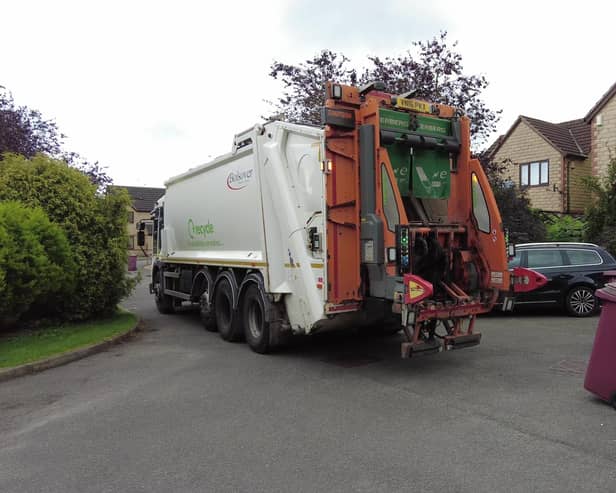 Pictured Is One Of The Current Bolsover District Council'S Streetscene Waste Services Team'S Refuse Collection Vehicles