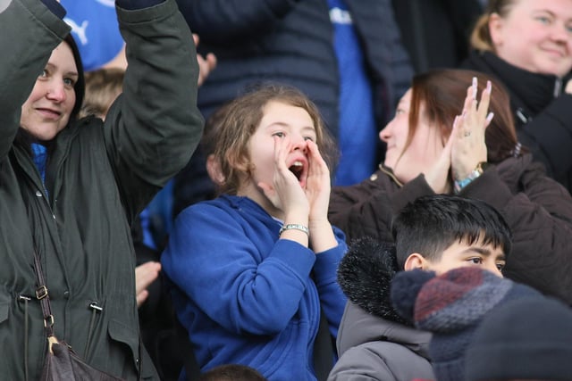 Spireites fans at the game on Saturday.