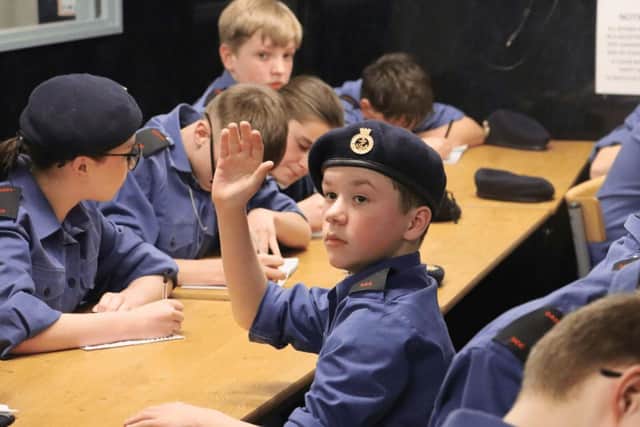 Cadet Logan Smith pictured at Long Eaton Sea Cadets.