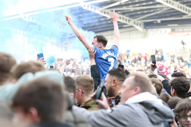 Chesterfield fans and players have been celebrating promotion. Picture: Tina Jenner