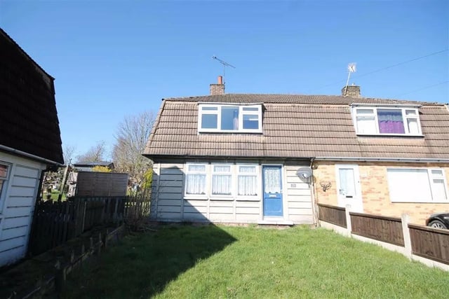 This semi detached house may look small, but it actually contains three bedrooms. It's valued at £109,050.