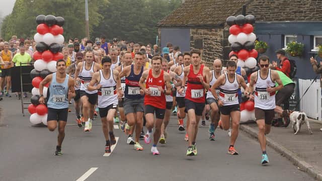 Runners are pictured at the start of the Big Dipper.