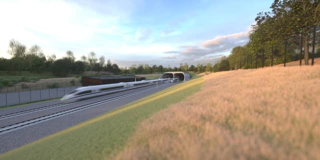 Artist's impression of how the 'green tunnel' at  Greatworth will look.