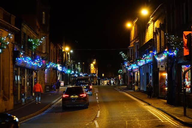 Festive lighting will extend to more areas of the town centre this year thanks to local business sponsors. (Photo: Brian Eyre/Derbyshire Times)