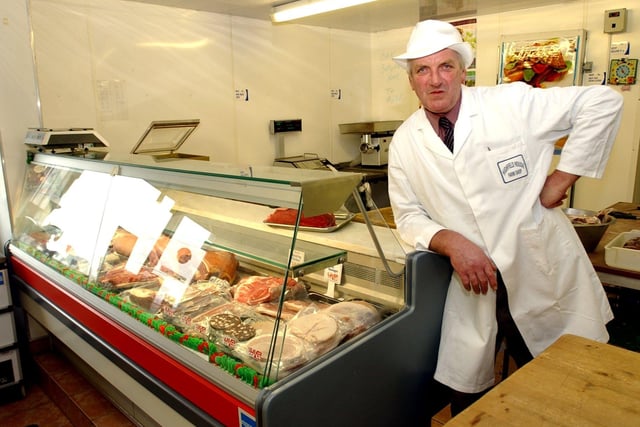 Highfield House Farm, Stonedge, Chesterfield. Pictured in the Farm shop is David Prince in 2003