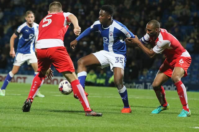 German, 21, was told he could leave the Spireites by Martin Allen.