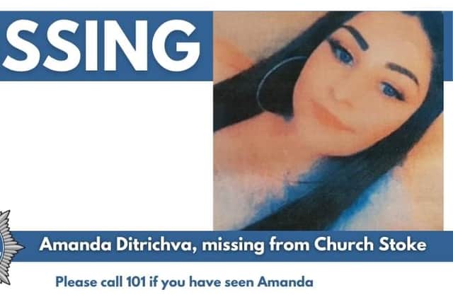 Police have confirmed that Amanda has been found 'safe and well' in Derby.