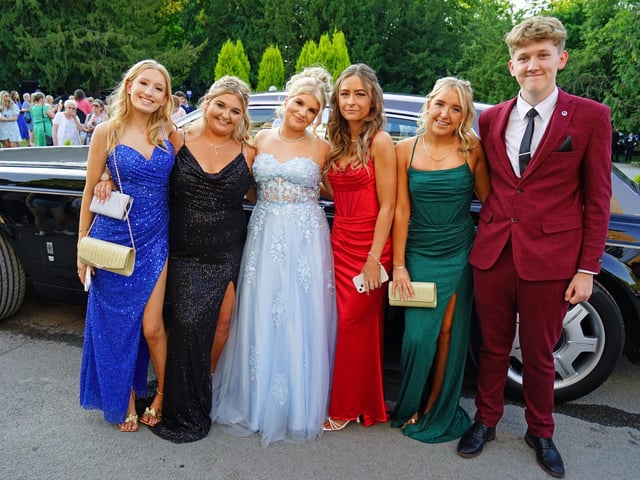 Students shone in their glamorous prom dresses.