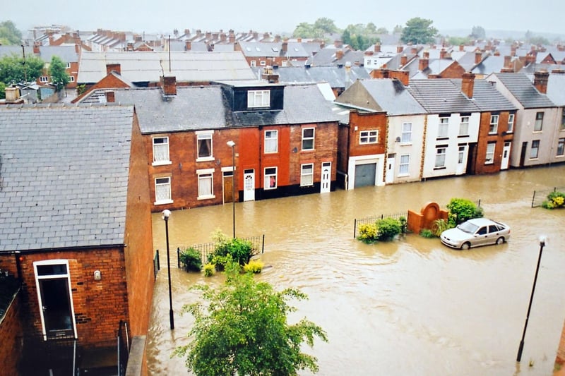 Chester Street flooding in Chesterfield in 2007.