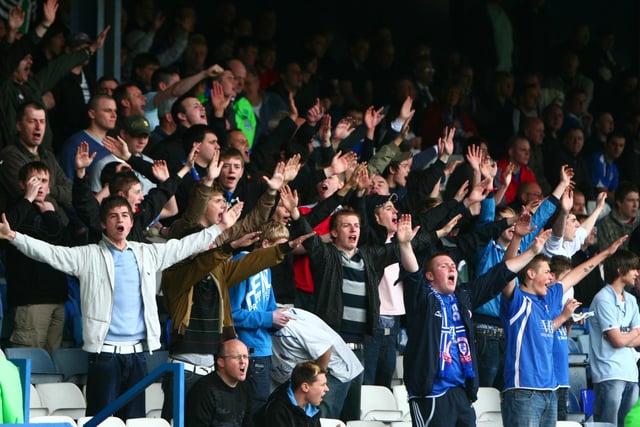 Chesterfield Fans in fine voice at Luton Town in 2009.
