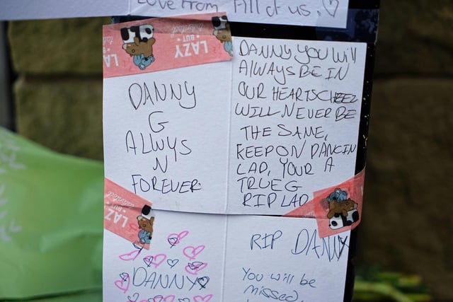 Multiple notes and flower bouquets have been left near the former Poundstretcher shop in Chesterfield over the weekend.