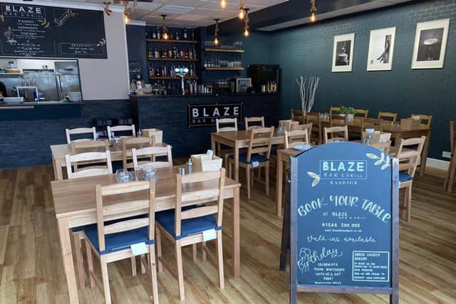 The interior of Blaze Bar & Grill on Stephensons Place, Chesterfield.