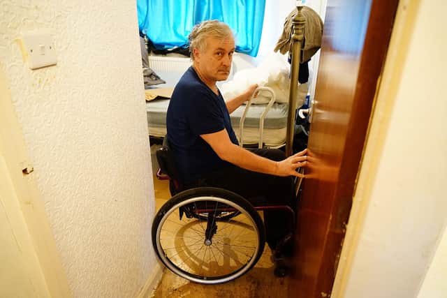 Dion has Ehlers-Danlos Syndrome and uses a wheelchair, but says his council house is not suitable for his needs.