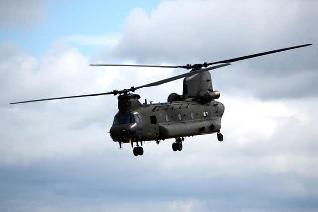 Royal Air Force has confirmed that the Chinook was completing operational training in above central England earlier today.