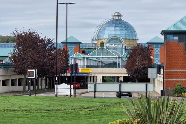 Large areas of Meadowhall were taped off by police on Tuesday evening after two individuals were reportedly stabbed in an altercation . Picture: David Kessen, National World