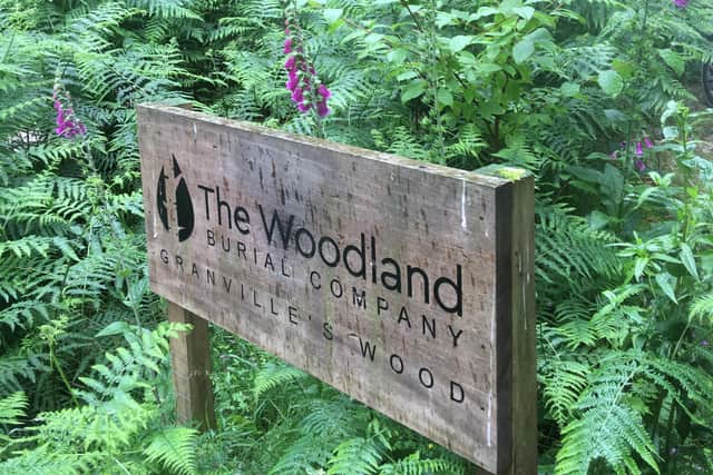 The company conducts green burials in Granville's Wood, as a more sustainable and environmentally friendly alternative to a traditional burial.