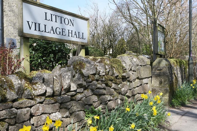 Daffodils outside the village hall, which is at the heart of this tight-knit community