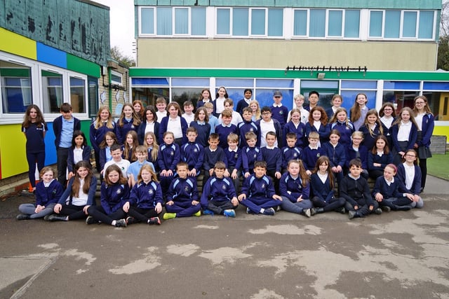 These pupils from Brockwell Junior School's Darwin and Knightingale class will soon be joining secondary school