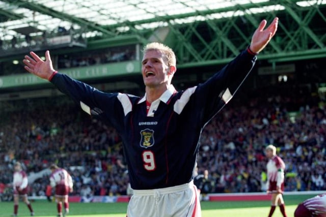 Last time Scotland's men made it, participation at France 98 was in the balance on the final day of qualifying. A win over Latvia was needed to guarantee qualification and Kevin Gallacher then  Gordon Durie (pictured) made sure.