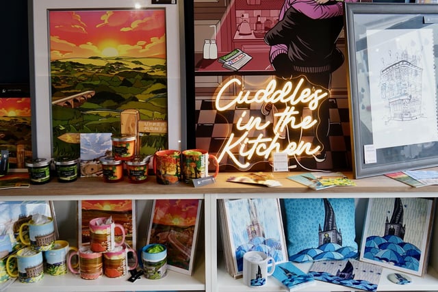 Matt also sells art-inspired items which could be a perfect gift - including mugs, cushions, socks and more.