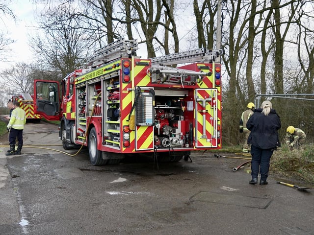 Derbyshire Fire & Rescue Service at Coach Road in Ripley.