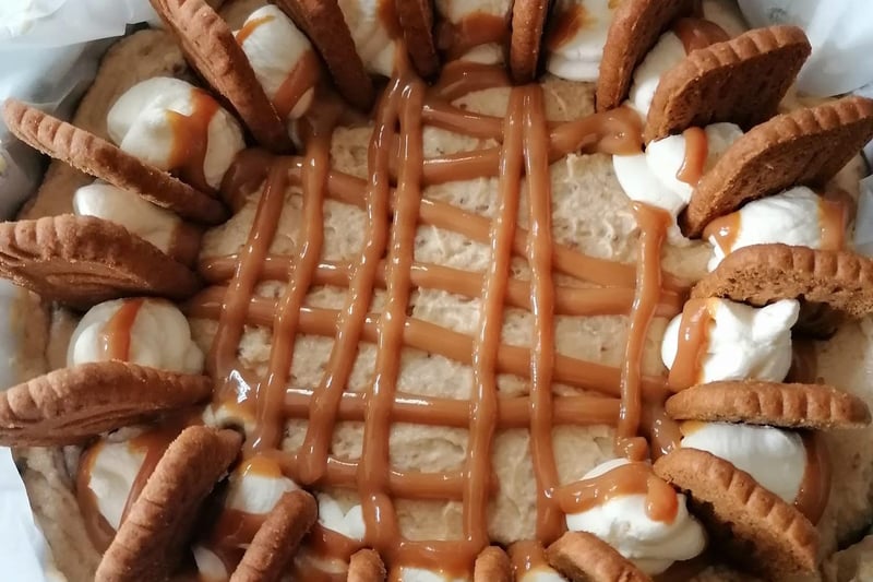 Aimee Louise made a Biscoff cheesecake.