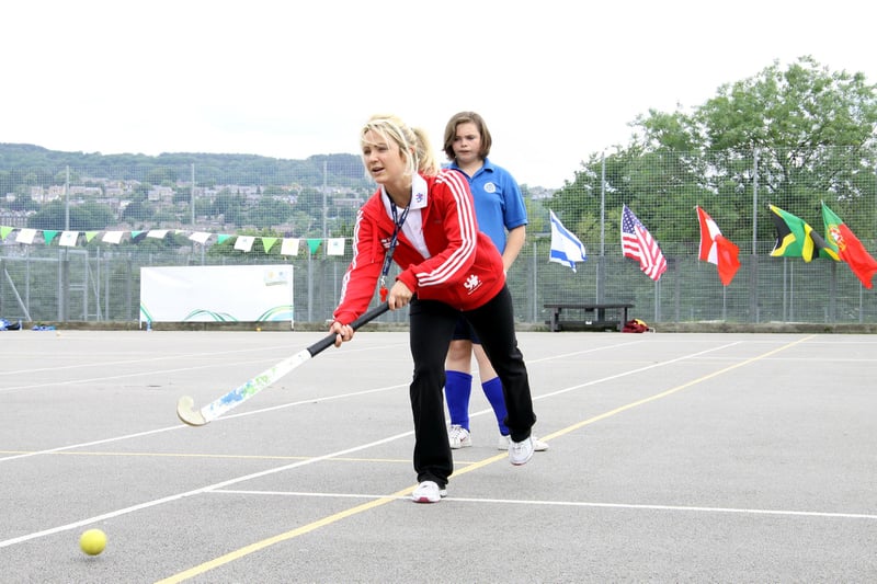 England hockey star Charlotte Hartley was the special guest at Highfields School in Matlock as part of a past World Sports Day.
